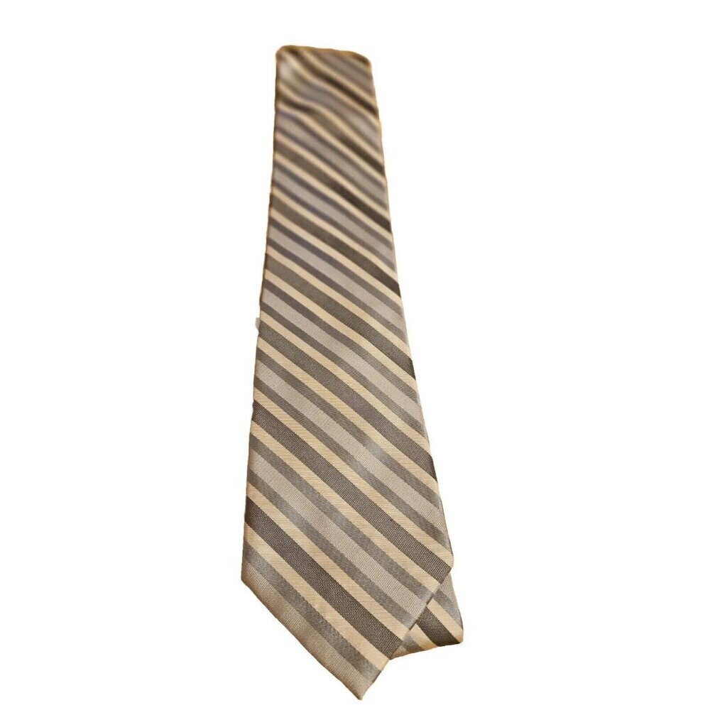 Vintage CALVIN KLEIN Set Of Two Mens Striped 100% Silk Ties Great Condition - Picture 6 of 7